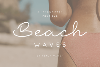 Beach Waves Duo Font – Elegant Script Duo Font for Creative Designs