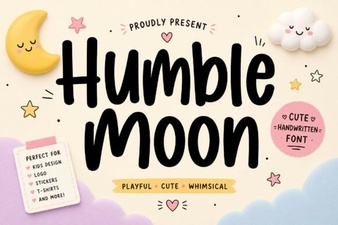 Humble Moon Font - Free Script Font Download | Elegant Handwritten Typeface