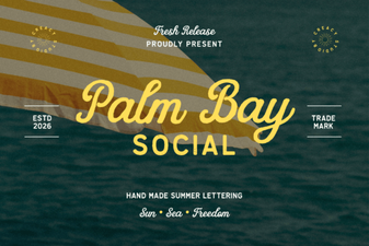 Palm Bay Social Font: a Stylish Display Typeface for Designers
